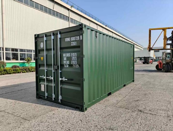 Groene zeecontainer